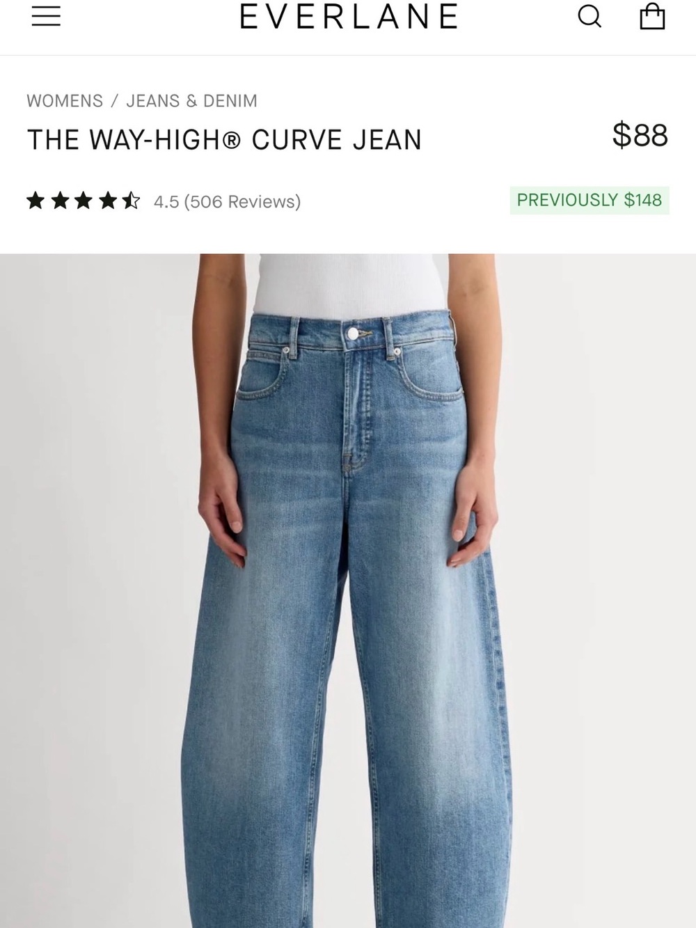 Everlane Way High Barrel Jean - Picture 2 of 3